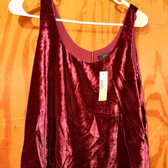 NWT J. Crew Burgundy Velvet Tank Top size 4 - Picture 3 of 3